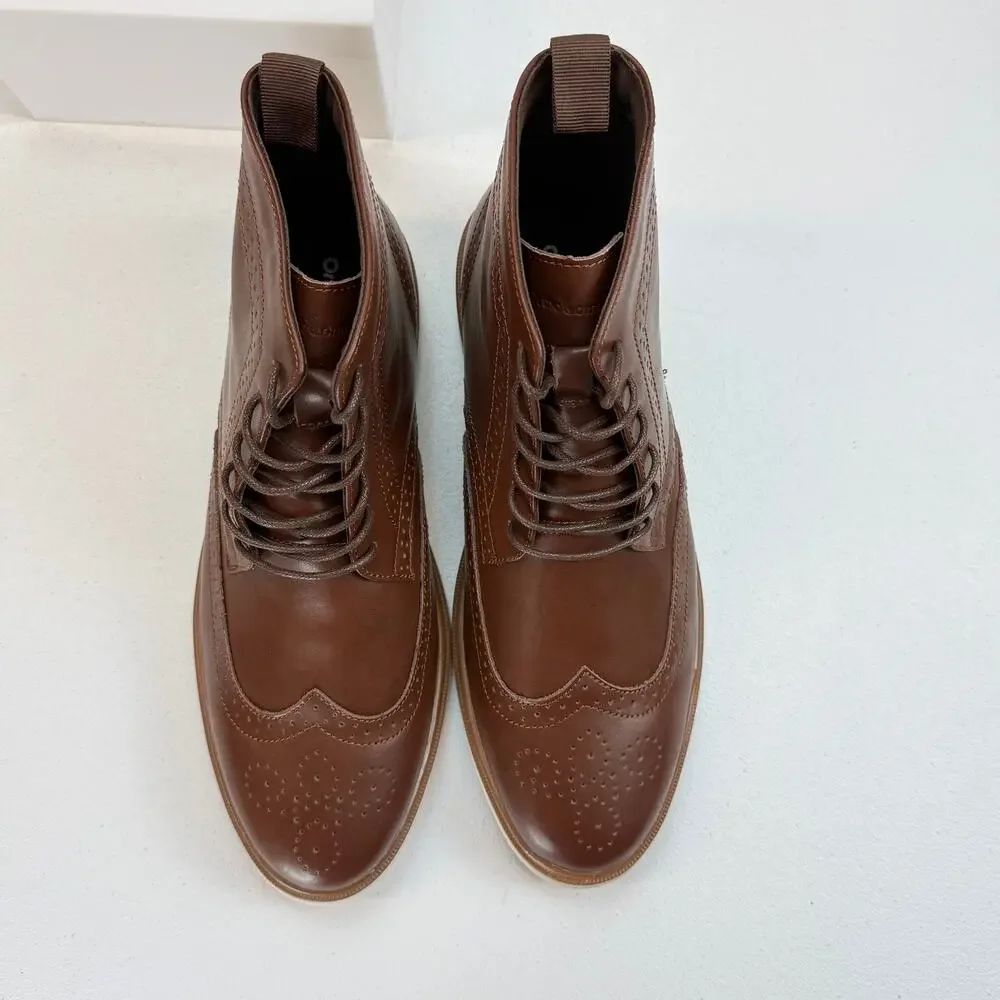 Orthocomfoot Men’s Brown Leather Oxford Ankle Boots size 45 (US 11)
